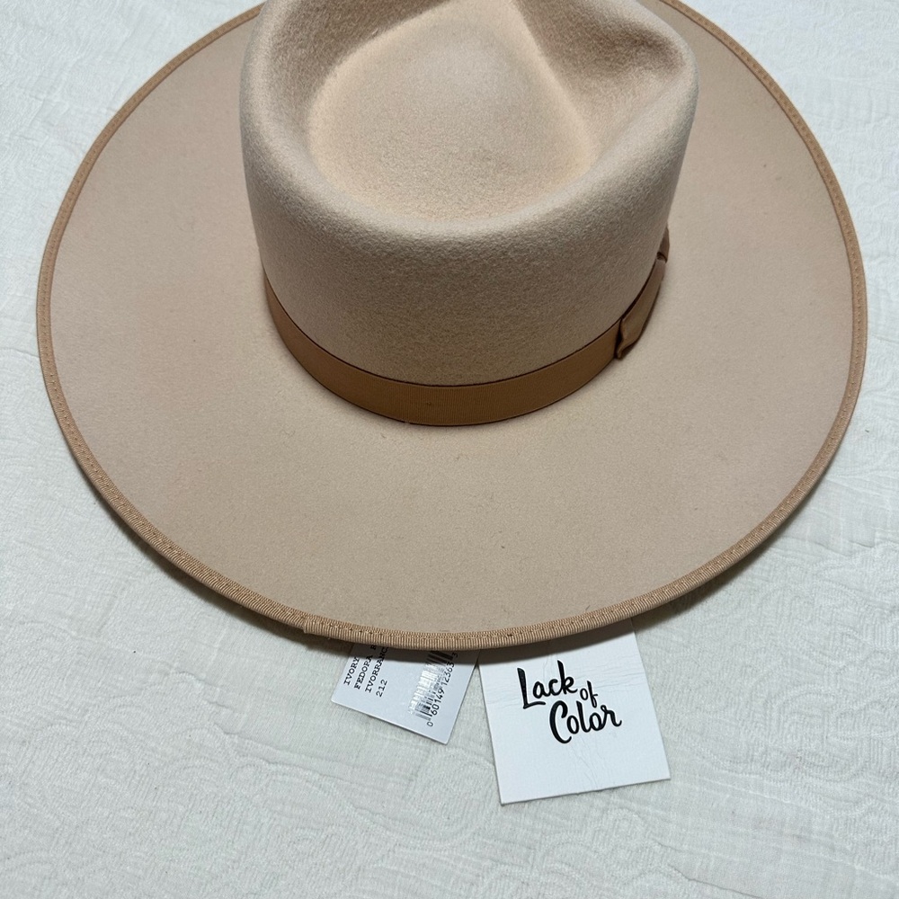 Lack of Color Ivory Fedora Rancher hat